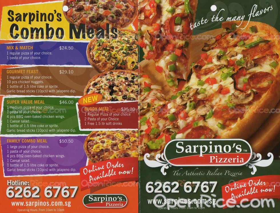 Any Problem About The Menu Let Us Know Sarpino S Pizzeria