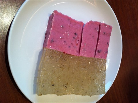 Red bean and crystal jelly 