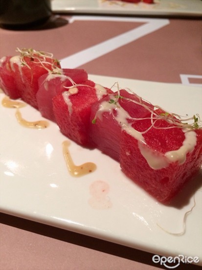 cold dishes-Bluefin tuna with watermelon
