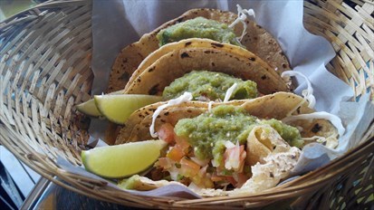 Corn soft tortillas with cabbage
